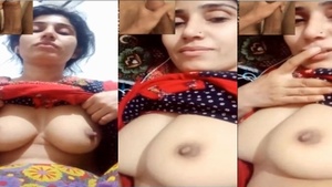 Pakistani girl flaunts her breasts in village setting