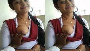 Sexy Indian babe with big boobs gives a blowjob and fucks her partner