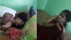 Desi couple caught having sex by villagers, wife sucks and fucks