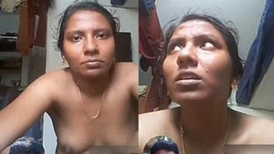 Tamil girl masturbates with intense fingering on video call