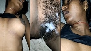 Tamil wife with unshaved vagina has sex with neighbor