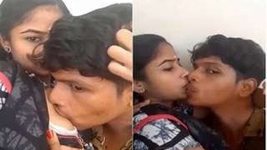 Cute Tamil girl enjoys sucking her lover's breasts