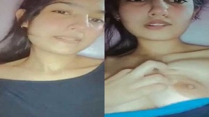 Pakistani village girl flaunts her breasts in a steamy video