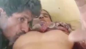 Older couple in village shares their love making video clips