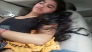Pakistani couple's steamy outdoor sex in car