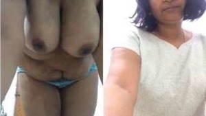 Mature Indian woman showcases her natural body in a homemade video