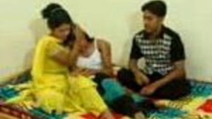 Saali's hot threesome with jiju and didi in this group porn video