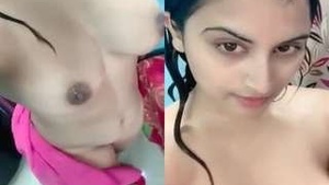 Gunjan and Aras' steamy threesome with boobs and pussy