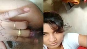 A beautiful girl from the countryside displays her intimate parts