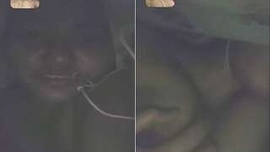 Shy Indian girl reveals her breasts over video call