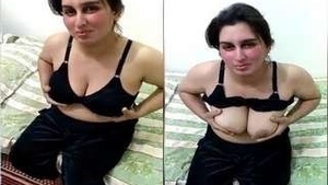 Pakistani wife proudly displays her breasts for the camera