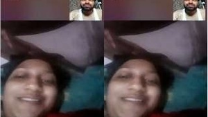 Indian wife exposes her pussy on video call