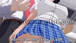 Thick pussy gets groped in the sky and fucked in Hentai video