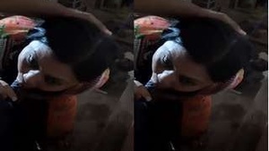 Bhabhi gives a blowjob and gets a mouthful in this Indian video