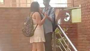 Outdoor romance between a couple from Delhi college