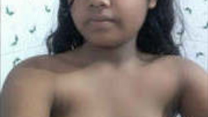 Cute Indian girl in sexy lingerie gets naked in the bathroom