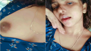 Exclusive video of a cute Indian amateur girl showing off her natural boobs