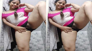 Exclusive video of an Indian girl flaunting her boobs and pussy in Part 5