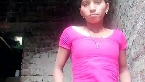 Indian girl in rural area goes nude on video