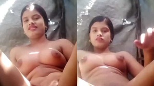Stunning Indian woman from a village masturbating in selfie video