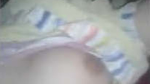 Busty lover shows off her assets on Meri Jaan's video