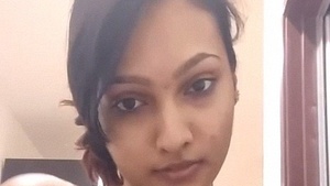 Tamil college girl strips naked and teases in selfies