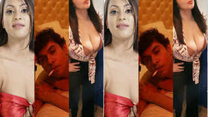 Rajsi Verma's steamy threesome live sex show in HD