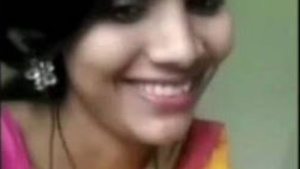 Horny Indian babe indulges in solo play on video call