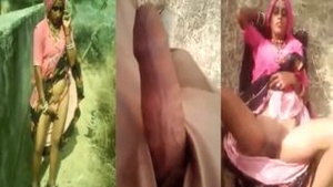 Wife from the countryside flaunts her pussy in an outdoor video for the internet
