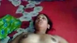 Passionate wife gets pleasured at home and enjoys missionary sex