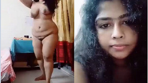 Desi beauty flaunts her big boobs and curvy ass in exclusive video