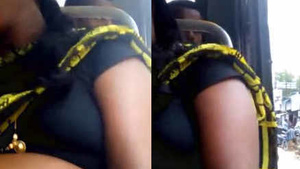 Chennai auntie's boobs get caught on a bus