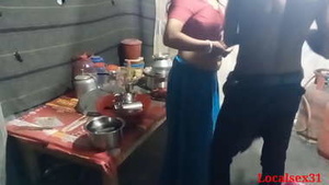 Wife's kitchen orgasm: Mature Indian woman enjoys hardcore sex