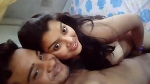 Indian couple enjoys passionate kissing and oral sex in bedroom