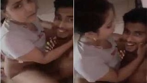 College girl rides her lover's cock in a steamy online video