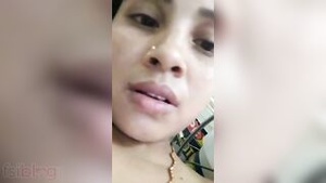 Desi wife flaunts her big boobs and naked body in the bathroom