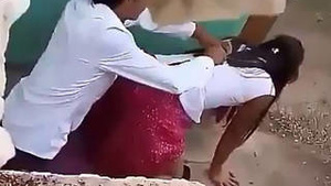 Desi girl gets doggy style outdoor fucking in chudi