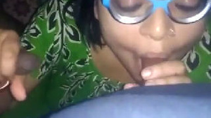 Indian bhabi gives a blowjob in Hindi