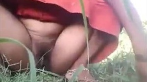 Telugu outdoor pee scene with a married woman