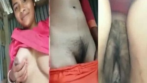 Desi girl flaunts her boobs and hairy pussy in a naughty selfie