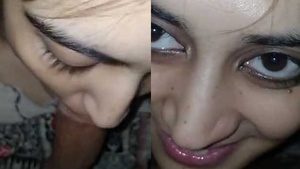 Busty Pakistani girl enjoys her boyfriend's cum