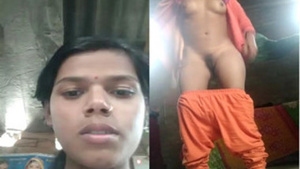 Indian teenager records her first porn video in garage