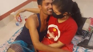 Bengali couple enjoys home sex in bikini