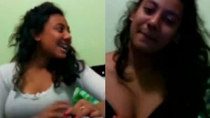 Watch a stunning Latina teen with big boobs get naughty and show off