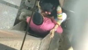 Indian girl about to give a blowjob, unaware of pervert