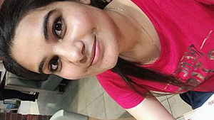 Desi girl captures her naked image in the mirror for a selfie