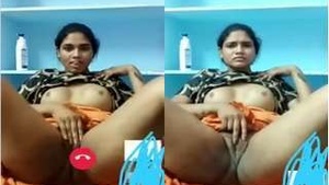 Exclusive video of horny desi girl showing her big boobs and rubbing her pussy
