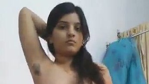 Enjoy a stunning Indian girl's nude selfie in this sexy video