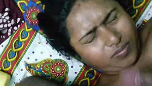 Indian wife's face covered in cum after sex with her husband