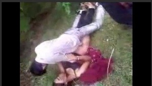 Indian couple gets gangbanged in the woods